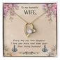 To My Beautiful Wife - Necklace Gift for Her